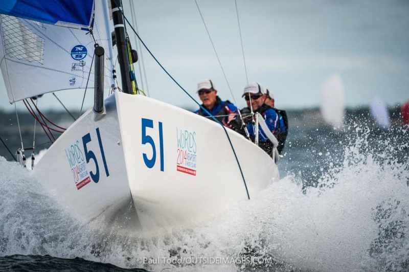 Newport-Rhode Island, USA September 2014.
2014 J/70 World Championship presented by Helly Hansen, sailed between September 8-13 and hosted by the New York Yacht Club at Harbour Court.
Race Day 1 was held outside the harbour with a good ground swell running and a 12-18 knot easterly.
©Paul Todd/OUTSIDEIMAGES.COM
OUTSIDE IMAGES PHOTO AGENCY