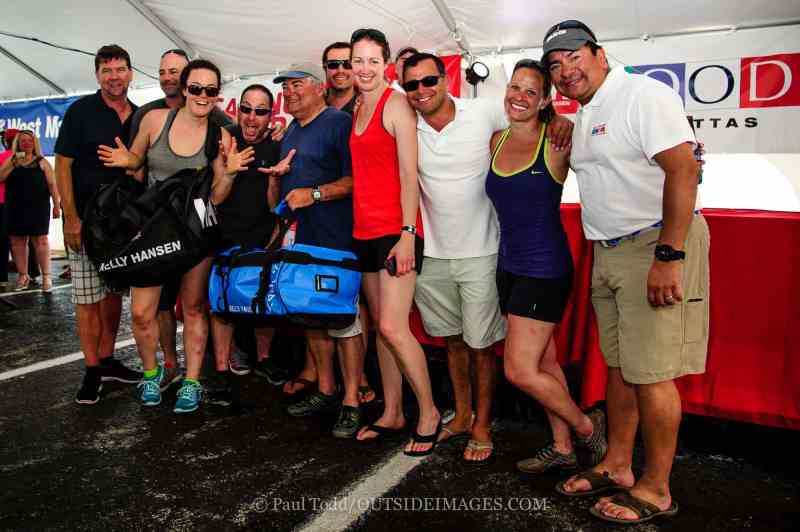 Chicago, Illinois (USA) The fourth event of the 2015 The Helly Hansen NOOD REGATTA SERIES hosted by Chicago Yacht Club, held on Lake Michigan. Race day three and the awards ceremony under the event tent. Overall winner Ron Buzil and his crew aboard Beneteau First 40.7, Vayu, sailed in every imaginable condition this weekend, and still prevailed in one of the most competitive classes on Lake Michigan.©Paul Todd/OUTSIDEIMAGES.COMOUTSIDE IMAGES PHOTO AGENCY