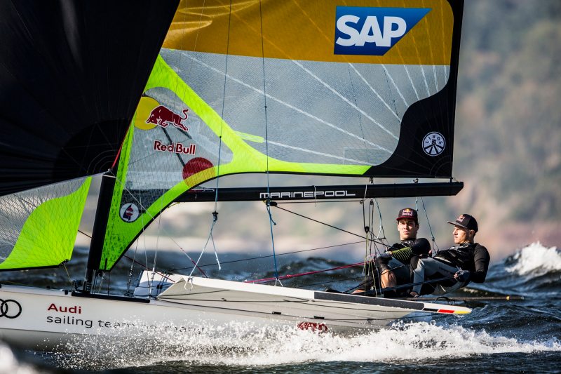 Erik Heil and Thomas Plossel 49er sailing