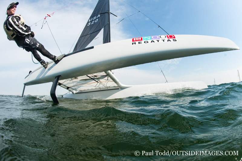 Saint Petersburg, Florida-February 2017.THE FIRST EVENT OF THE 2017 Helly Hansen NOOD Regatta, hosted by St Petersburg Yacht Club.Saturdays racing with a shifty breeze on the A Cat Class circle.Photos from the NOOD regatta.©Paul Todd/OUTSIDEIMAGES.COMOUTSIDE IMAGES PHOTO AGENCY