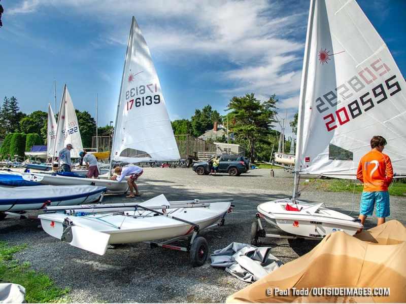 Stock images of the Helly Hansen NOOD regatta 2018 - MarbleHead, is the last event of the 2018 sailing series. NOOD REGATTA is hosted by the Eastern Yacht Club (CYC) July 26th to 29th.
Lasers rigging up in the parking lot.
Saturday racing for all of the competitors with a light breeze and very humid. Stock Sailing pictures that can be purchased online with a credit card or download digital files. Prints can be purchased of competitors boats from the regatta. Print in the USA by one of the largest professional photo labs on professional photo paper and sent right to your door step. If you can not find your boat please email us. We don't always upload every image from a regatta. . Nautical Photography scenes from around Newport and Narragansett for sale. Photography with brilliant colors and tack sharp details pop off the page or wall. We have an extensive collection of nautical stock and marine fine art photography.
©Paul Todd/OUTSIDEIMAGES.COM
OUTSIDE IMAGES PHOTO AGENCY