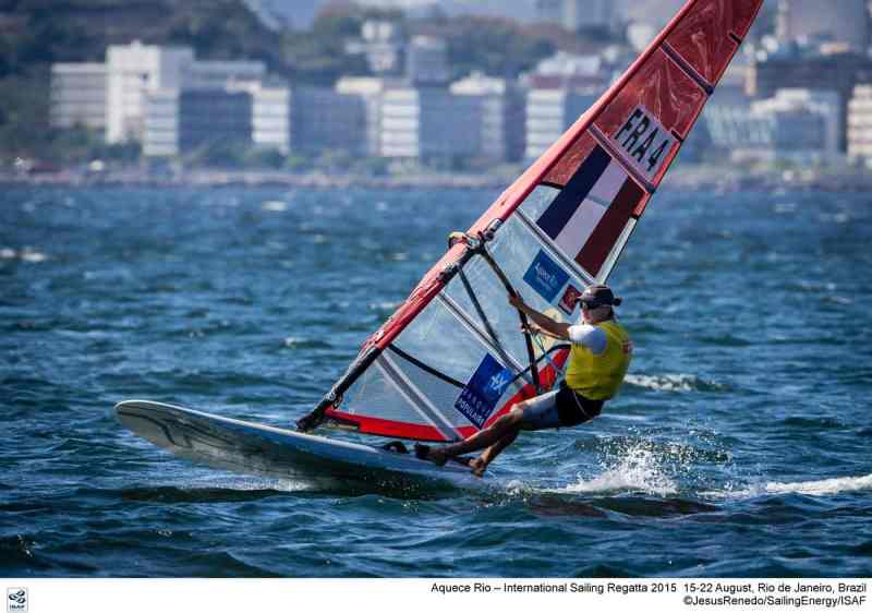Charline Picon (FRA) finished first overall in the Rio Test Event. The French expression, "jamais deux, sans trois," signified Charline Picon's hopes for the 2016 Olympic Sailing Competition after the french windsurfer won Women's RS:X gold at sailing's Olympic test event for the second time.
Directly translated to 'never two without three', the saying can be used both positively and negatively and that if something has happened twice, it is likely to happen for a third time.
After winning gold at the 2014 Aquece Rio and backing it up this year, Picon said through a shy smile, "jamais deux, sans trois." If the saying goes, that third time will be at the Rio 2016 Olympic Games.