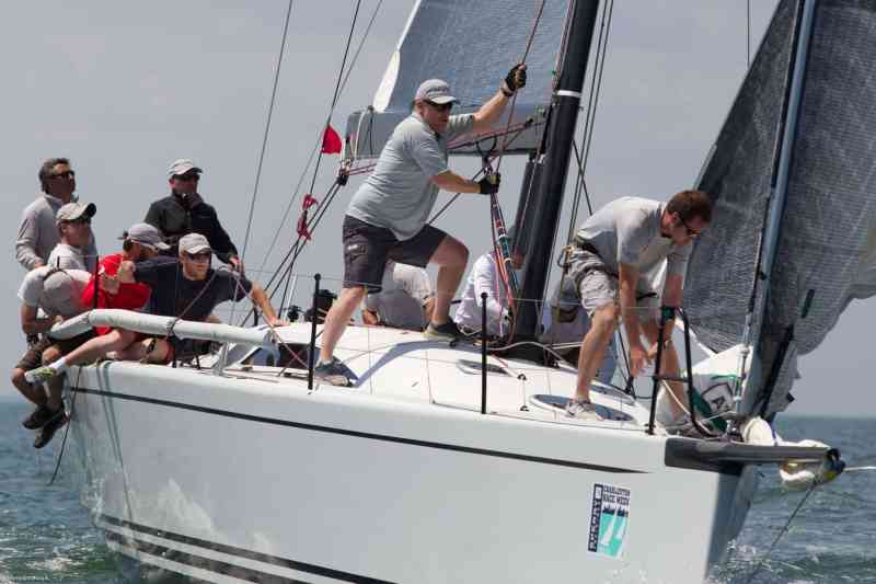 Cool Breeze at CRW. Cool Breeze’s Sperry Top-Sider Charleston Race Week crew roster: bowman Scotty Tompkins, Bubba the Mastman and his sidekick Pat the Irishman, pitman John Brownski, trimmers and grinders Tony Pierce, Alex Clegg, Kyle Fast, Mark Reese, and Alex Whipple, strategist Ed Liberty, tactician Billy Liberty, and owner/helmsman John Cooper.