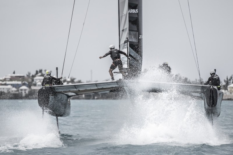 SoftBank Team Japan preparing in Bermuda for the 35th America's Cup