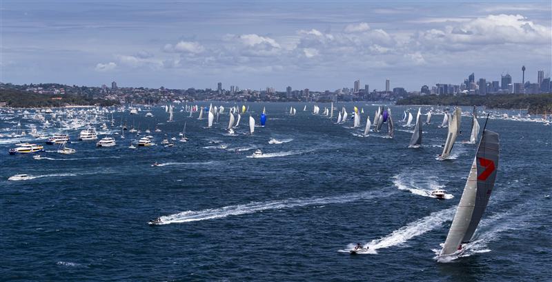 Wild Oats XI leads fleet out of harbour after start of 68th Rolex Sydney Hobart