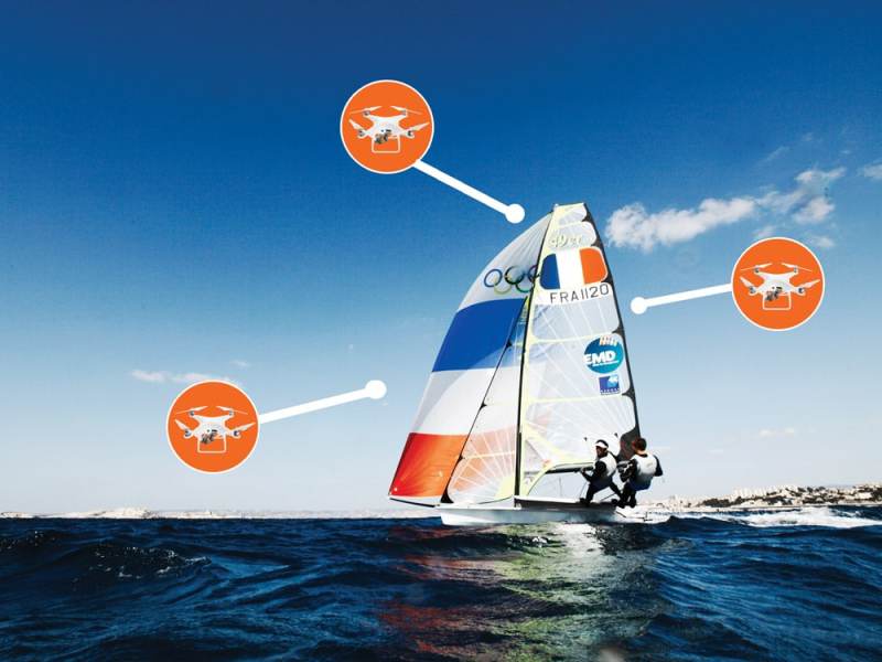 OLYMPIC SAILING - 49ER TRAINING - MARSEILLE (FRA) - PHOTO : CHRISTOPHE LAUNAY / DPPI - PAIR : JULIEN D'ORTOLI  / NOE DELPECH (FRA)