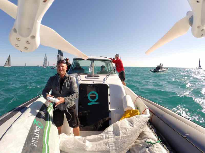 Keith Brash, Drone Take Off One of the more difficult, and dangerous acts with a drone on the water is taking off and landing from the foredeck of a pitching RIB. Creator Keith Brash mans the controls. Click through the gallery so see some of our favorites from his vast collection.