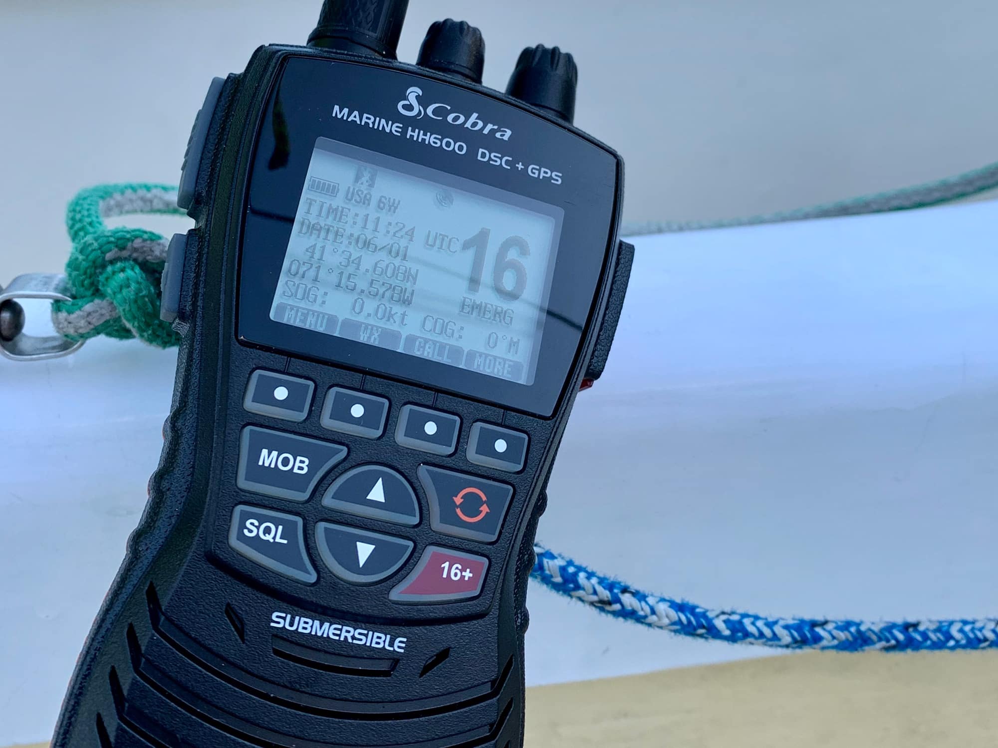 Cobra MRHH600 GPS Floating Bluetooth VHF Handheld Marine Radio