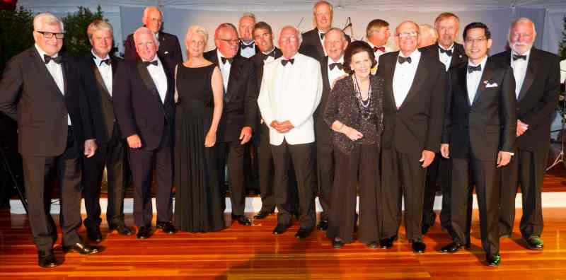 Hall of fame America's Cup Hall of Famers, Yves Carcelle of Louis Vuitton, and members of the Hall of Fame Selection Committee. That evening (June 29), Gerard B. Lambert, Sr, Patrizio Bertelli, and Jonathan Wright were inducted into the Hall of Fame at historic Marble House.