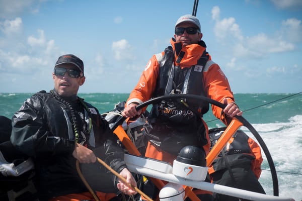 August 11, 2014. Team Alvimedica competes in the RORC's Round Britain and Ireland Race.
