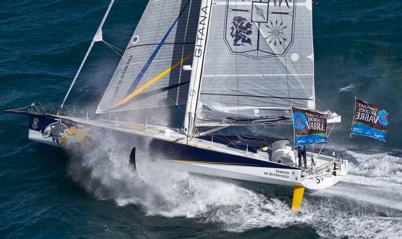15_67102 © Th.Martinez / GITANA SA. LORIENT - FRANCE . 24 Août 2015.
First sail of new IMOCA "MONO60 EDMOND DE ROTHSCHILD" , skipper Sébastien Josse (FRA), co-skipper Charles Caudrelier (FRA)