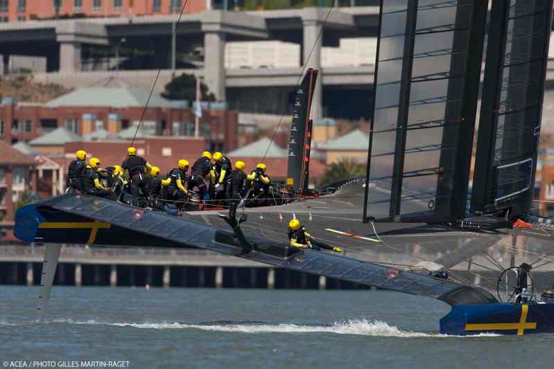 23/07/2013 - San Francisco (USA,CA) - 34th America's Cup - Artemis Racing AC72 #2 first Sail