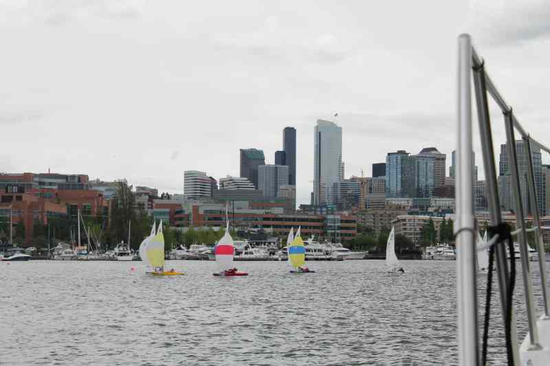 Mini 12s race at Lake Union on May 18.