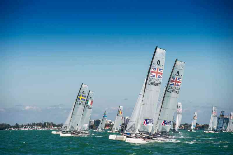 ISAF SAILING WORLD CUP MIAMI 2015Nacra 17 Start