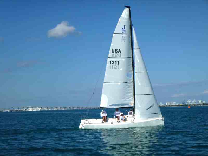 J/70 light air sail trim