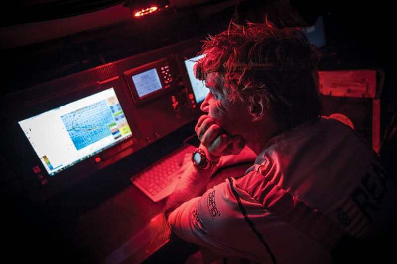 Ken Read at PUMA’s nav station Ken Read at PUMA's nav station