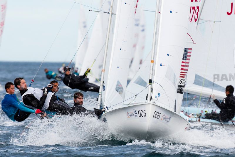 SANTANDER, SPAIN - SEPTEMBER 19:  470 Men - USA1713 - Stu Mcnay / Dave Hughes in action during Day 8 of the 2014 ISAF Sailing World Championships on September 19, 2014 in Santander, Spain.  (Photo by MickAnderson/SAILINGPIX via Getty Images)