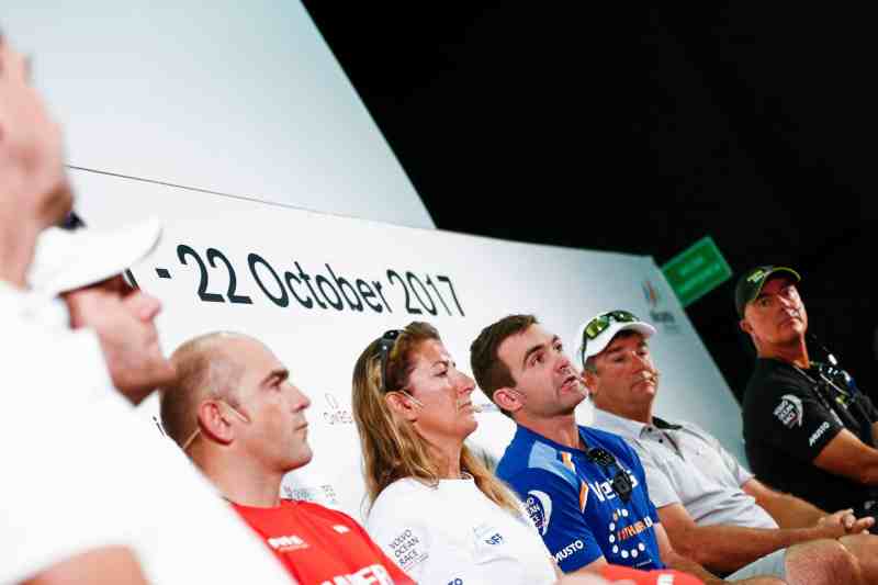 Alicante stopover. Skippers Press Conference. Photo by Pedro Martinez/Volvo Ocean Race. 20 October, 2017. Volvo Ocean Race