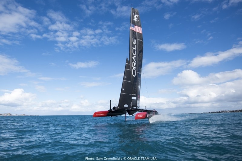 ORACLE TEAM USA training in Bermuda for the AC45S americas cup
