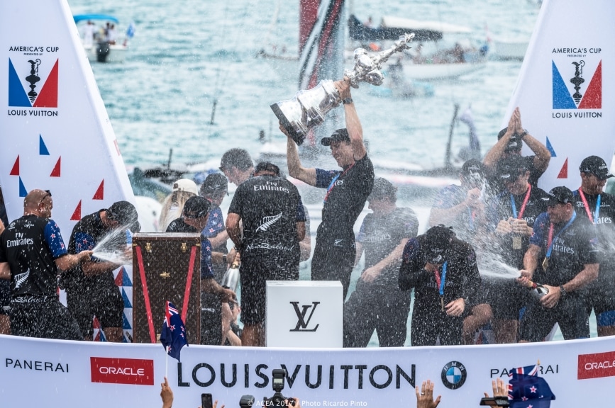 2017 America's Cup - America's Cup trophy is traveling in good company