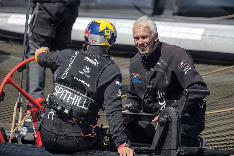 ORACLE's Philippe Presti on the coach boat