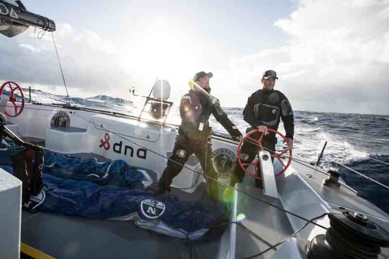 Jimmy Spithill and Emily Nagel sail F4 race yacht from New York to Bermuda with Team Falcon on November 7, 2016