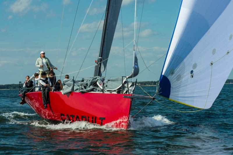 The Ker 40 is a semi-custom boat for the serious IRC racing team. Our test boat, Catapult, was built for an experienced owner, and was fitted out primarily for offshore racing.