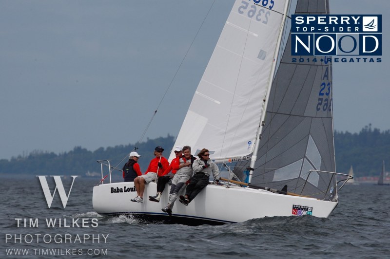 The J/24 Baba Louie, with Chris Snow helming, was the top J/24 and the Sperry Top-Sider NOOD Regatta in Seattle's overall winner. Snow's crew for the weekend included Pat Dore (tactician), Melanie Edwards (bow), Ken Monaghan (mast), and Dale Turley (trimmer).