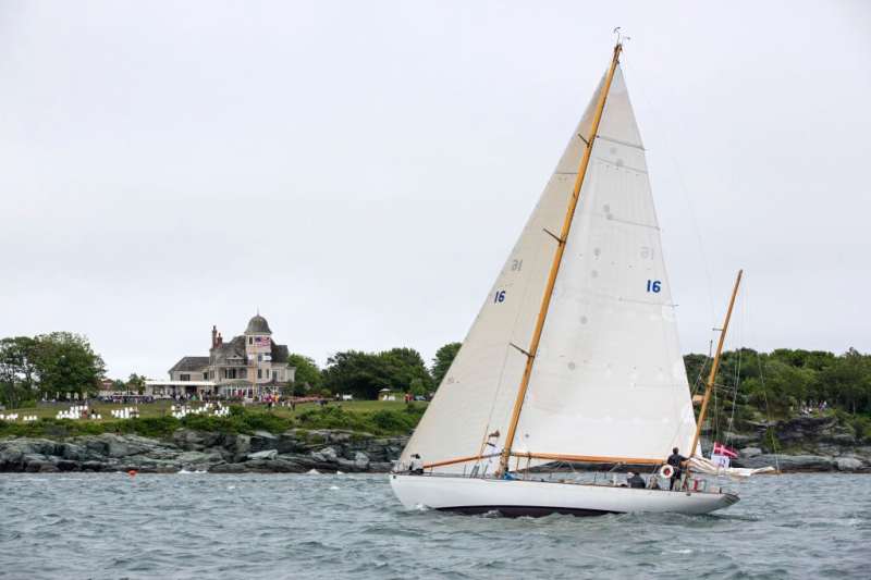 Dorade in Newport, R.I. preparing for the start of the 2015 Transatlantic Race.