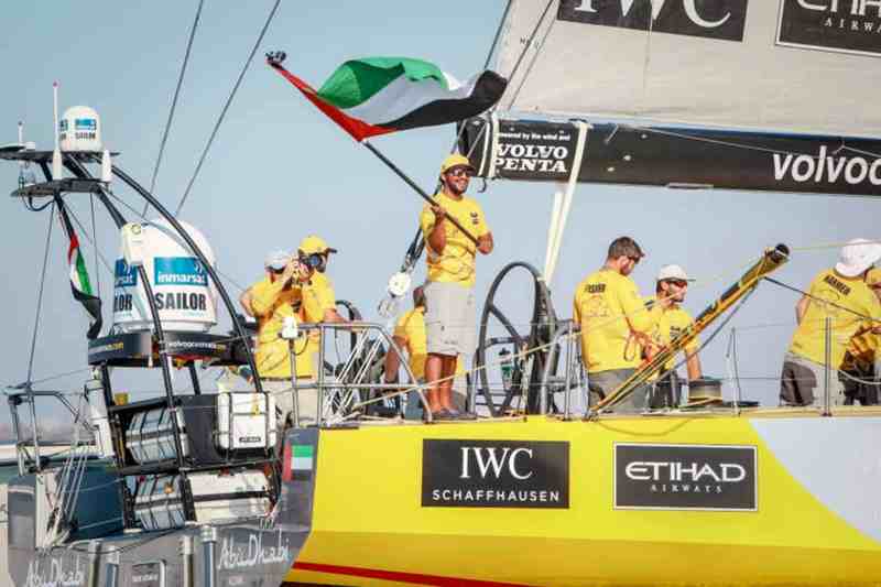 Adil Khalid waves the UAE flag