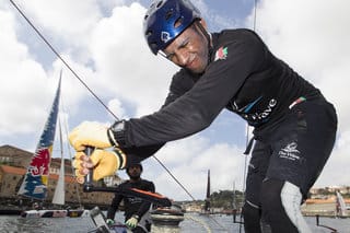 Act 5, Porto, Extreme Sailing Series, 2013
The Wave, Muscat bowman Hashim Al Rashdi (OMA)
Credit: Lloyd Images
