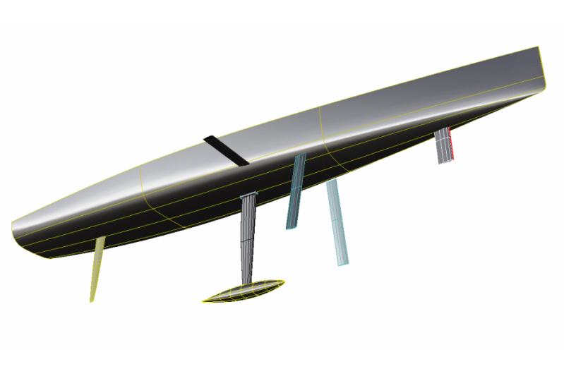 The innovative foil design of Wild Oats XI.