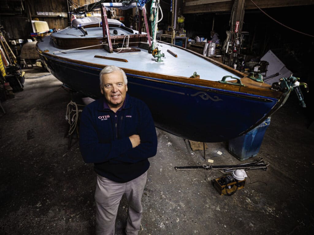 Karl Anderson in his boat shop