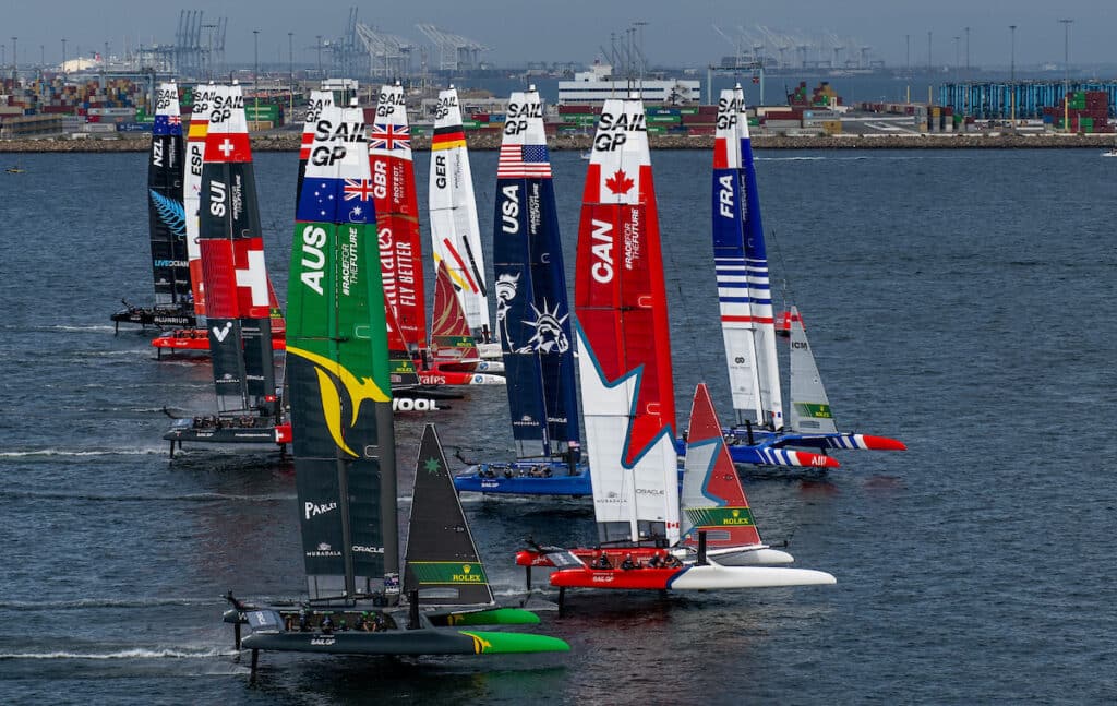SailGP fleet on Day 1