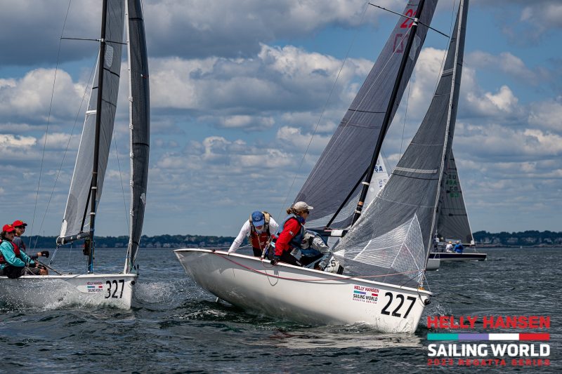 2023 Sailing World Regatta Series – Marblehead Henry and Barb Amthor with teammate Parker Moore