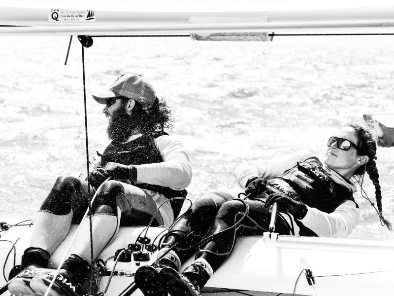 DSC_5501_rt_edit Kathryn Bornarth and crewmate Ryan Wood racing on a snipe class
