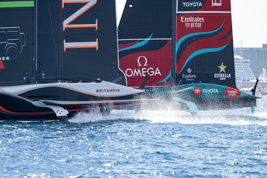Emirates Team New Zealand and INEOS Britannia