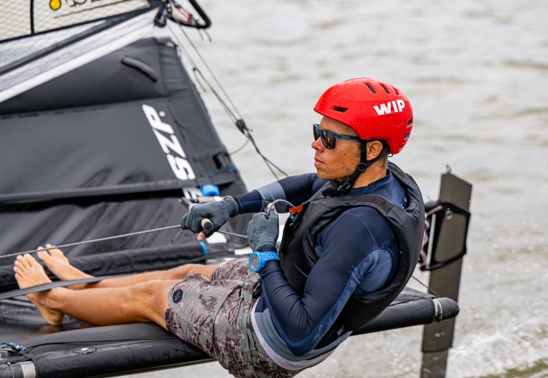 Gavin Ball at the Helly Hansen Sailing World Regatta in Annapolis