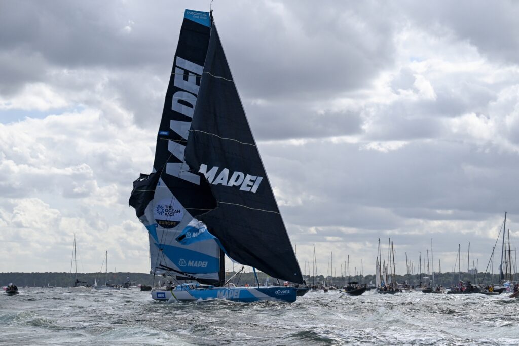 MAPEI's damaged in Ocean Race Europe in Kiel, Germany