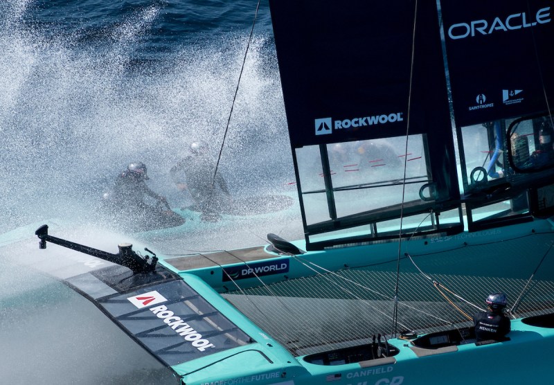 ROCKWOOL France Sail Grand Prix | Event 9 Season 2025 Saint Tropez USA SailGP Team hit a wave