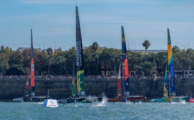 ROCKWOOL Denmark SailGP Team, Spain SailGP Team, BONDS Flying Roos SailGP Team and Mubadala Brazil SailGP Team