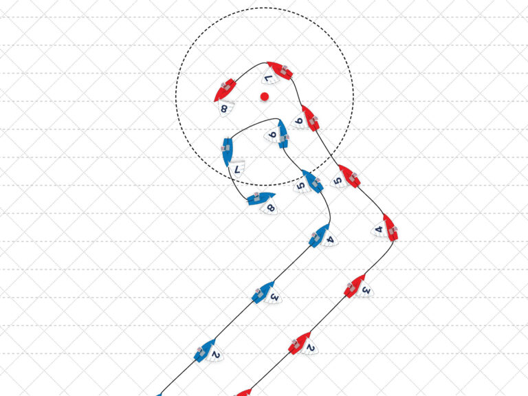 Tactics graphic for sailboat racing