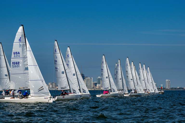 HHSWRS2025-2870 For the first time, Vakaros' RaceSense will be used for starts at the Helly Hansen Sailing World Regatta Series for J/70 and Melges 24 entries.