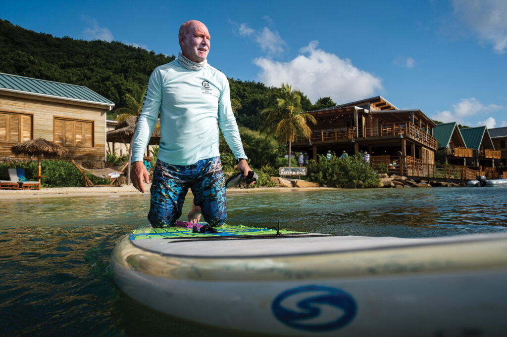 Tom Dawson prepping for SUP towing