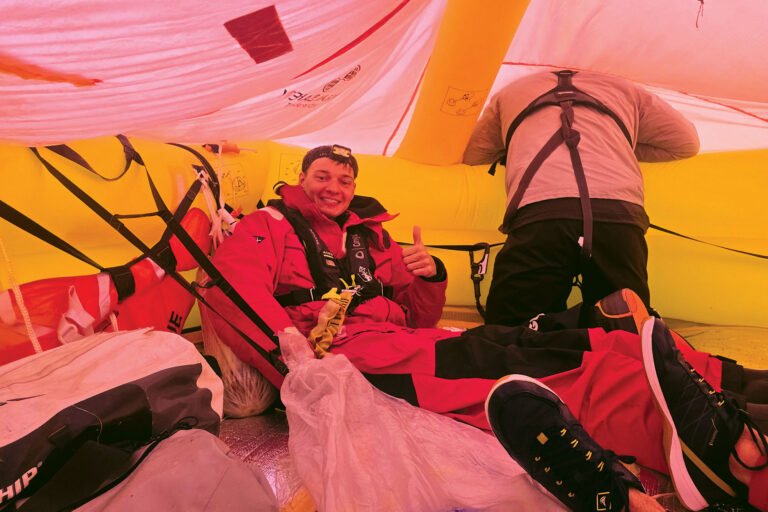 Magic Bus crew in a raft