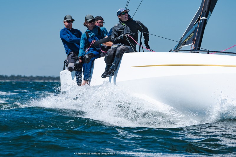 20260322_HLN_Swan_296 George Gamble's My Sharona, winner of the first regatta of the ClubSwan 28 Nations League USA.