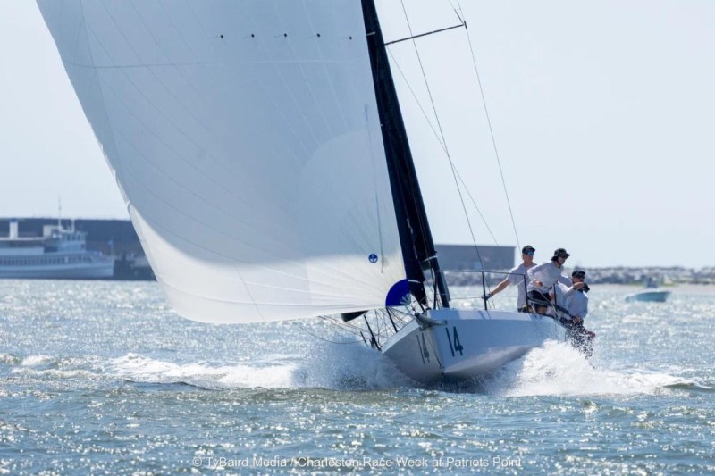 unnamed (70) Charleston's flat water was perfect for the planing Cape 31s. Tequila Mockingbird enjoys the fast conditions.