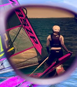 The yellow tint polarized lens of the new Basn5 sunglasses brings out the colors and the wind textures on the water.