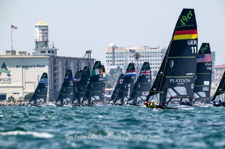 2026_SPOCR_USSailingTeam_PLINE In the 49er, Germany’s Richard Schultheis and Fabian Rieger provided the week’s most consistent top performance, leading the fleet from start to finish. They entered the medal races in first and left them there, winning the opening sprint before finishing second in the finale.