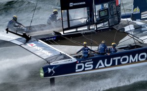 ROCKWOOL Germany Sail Grand Prix Event 9 2026 Season DS Automobiles SailGP Team France driven by Quentin Delapierre on Race Day 1 of the ROCKWOOL Germany Sail Grand Prix in Sassnitz, Germany.